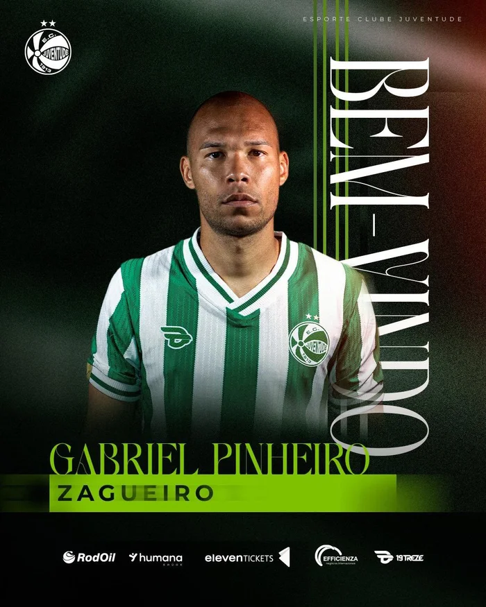 Juventude reforça sistema defensivo com a chegada de Gabriel Pinheiro para a temporada 2026