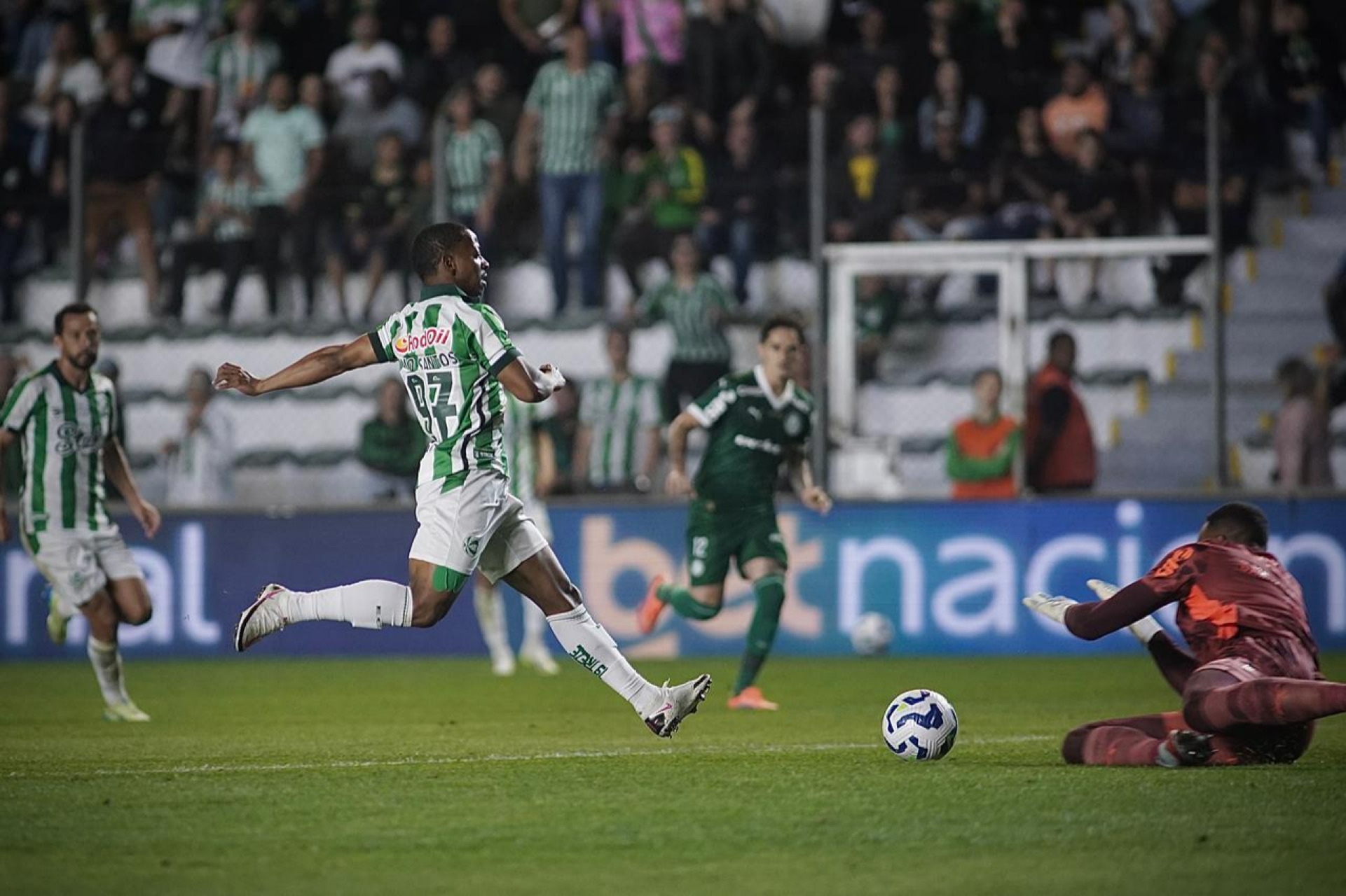 Juventude perde para o Palmeiras e segue na zona de rebaixamento do Brasileirão