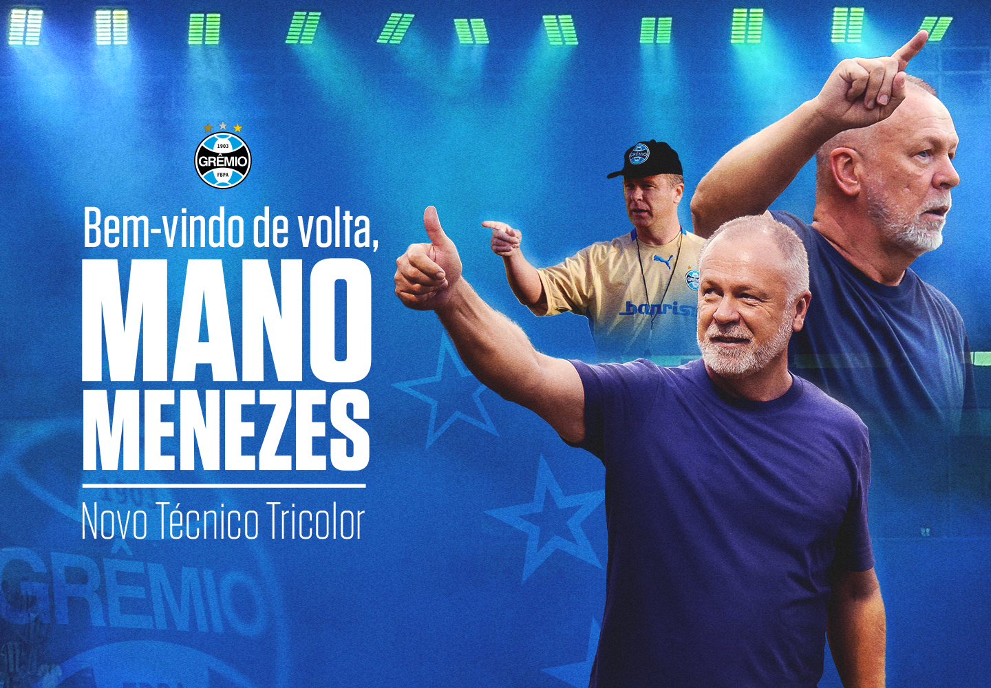 Grêmio anuncia retorno de Mano Menezes como técnico e se prepara para enfrentar o Godoy Cruz na Sul-Americana