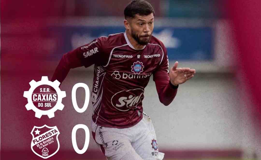 Caxias empilha chances desperdiçadas e fica no empate sem gols com o Floresta pela Série C